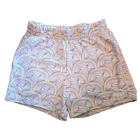 Puma Other - PUMA Pride Cat Print Shorts Mens Medium Womens Large Rainbow All Over Print AOP